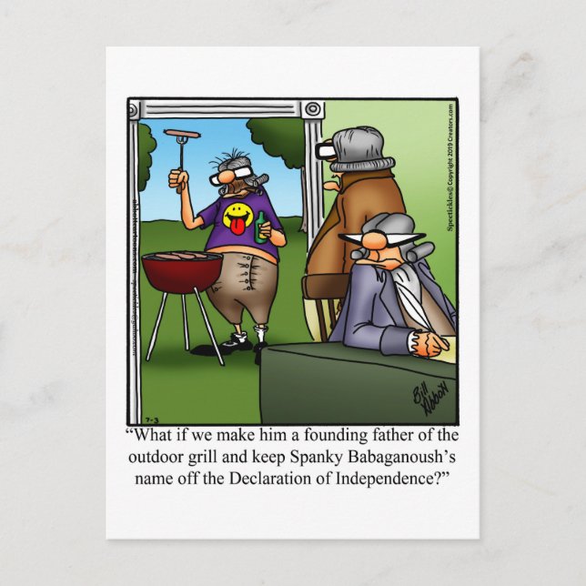 Funny July Fourth Humor Postcard (Front)
