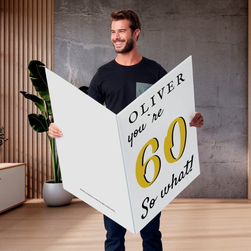 Funny Jumbo Giant 60th Birthday Card