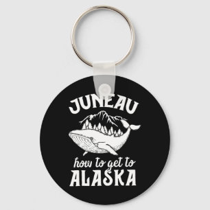 Funny Juneau Alaska Joke Pun Cruise Family Vacatio Keychain