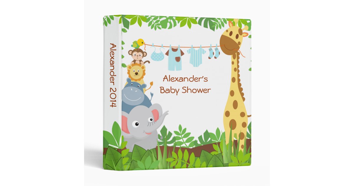Funny Jungle Baby Animals Photo Album Binders Zazzle