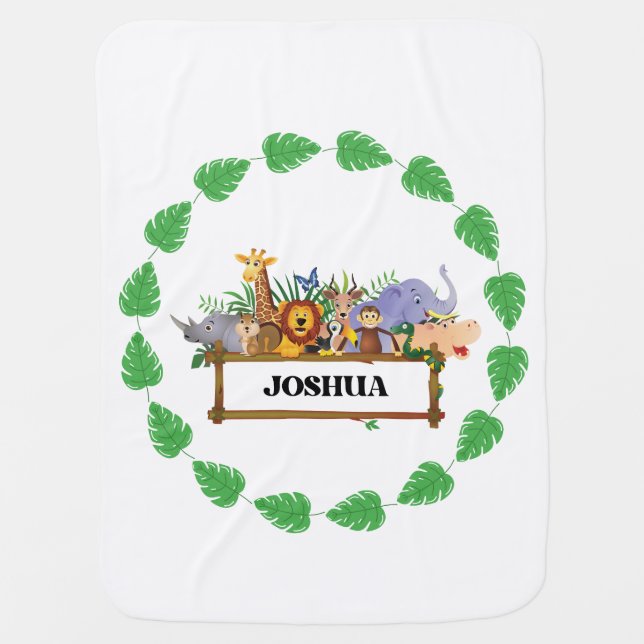 Funny Jungle Baby Blanket (Front)