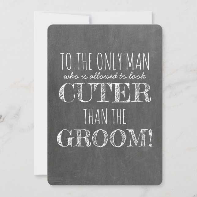 Funny Junior Groomsman Proposal Card (Front)