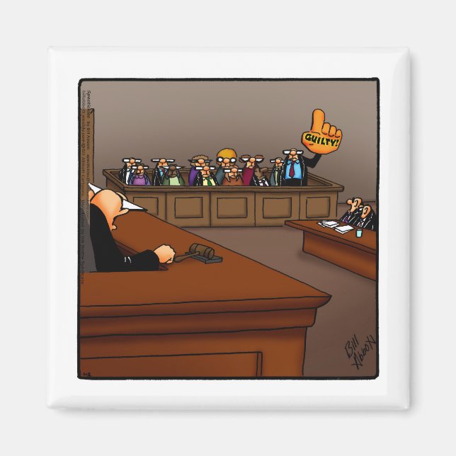 Funny Jury Duty Humor Magnet Stocking Stuffer (Front)