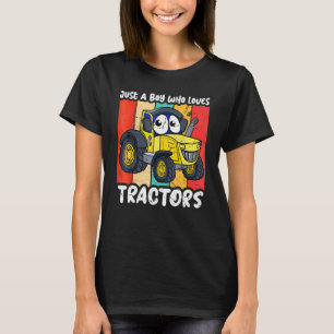 Funny just A Boy Who Loves Tractors T-Shirt