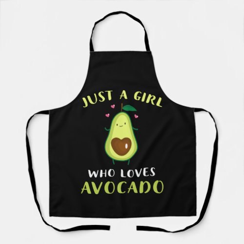 Funny Just A Girl Who Loves Avocado Apron