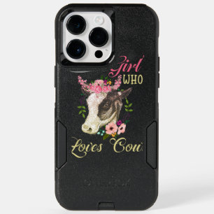 Funny Just a Girl Who Loves Cows Girls and Cow Ow OtterBox iPhone 14 Pro Max Case