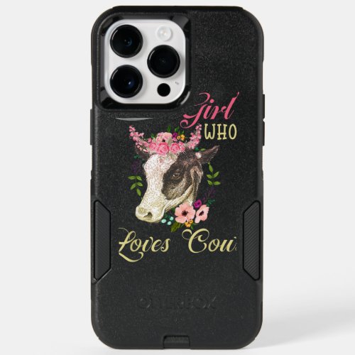 Funny Just a Girl Who Loves Cows Girls  and Cow Ow OtterBox iPhone 14 Pro Max Case