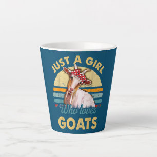 Funny Just A Girl Who Loves Goats Latte Mug