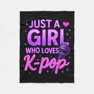 Funny Just A Girl Who Loves K-p Fleece Blanket