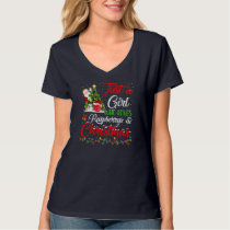 Funny Just A Girl Who Loves Raspberrys And Christm T-Shirt