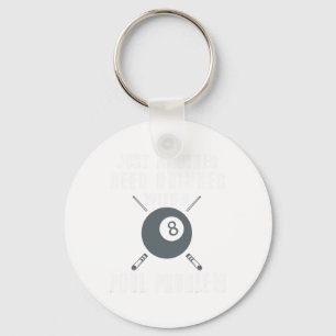 Funny Just Another Beer Drinker With A Pool Proble Keychain