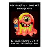 Funny 'just circumcised' cartoon card - add name (Front)