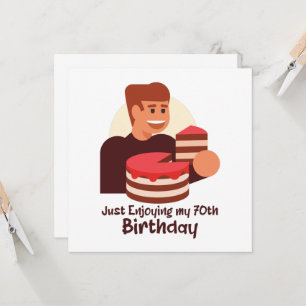 funny just enjoying my 70th birthday sayings invitation