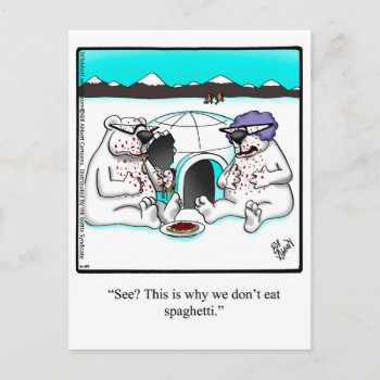 Funny Just For Laughs Polar Bear Postcard by Spectickles at Zazzle