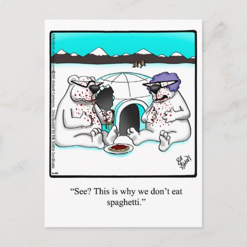 Funny Just For Laughs Polar Bear Postcard