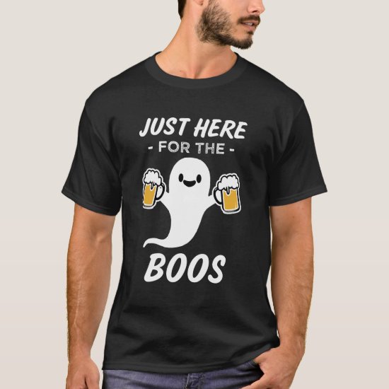 Funny Just here for the Boos mens Halloween shirt