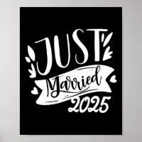 Funny Just Married 2025 Cute Bride And Groom Marri