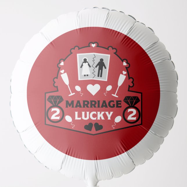 Funny just married again     balloon (Front)