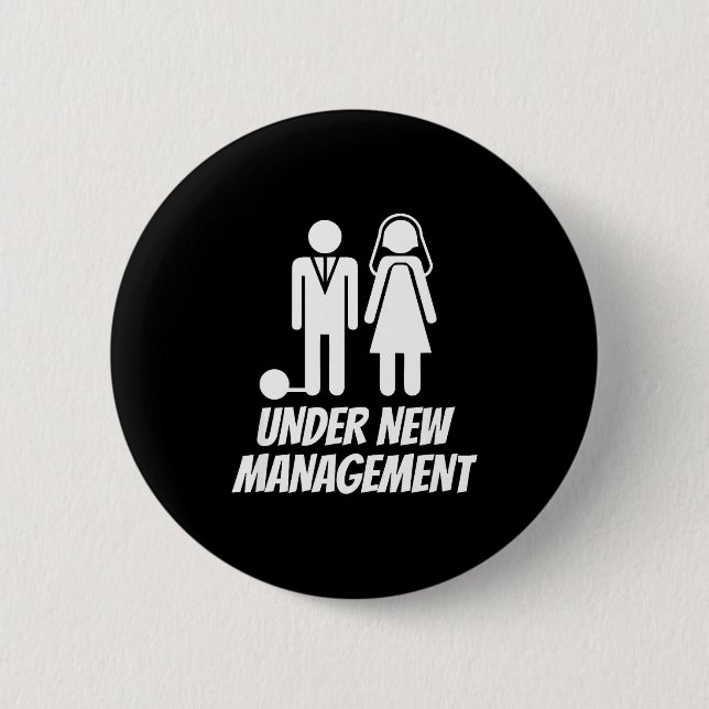 Funny Just Married , Fun Newlywed Gag For Men  Button (Front)
