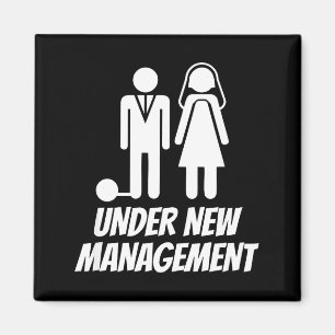 Funny Just Married , Fun Newlywed Gag For Men Magnet