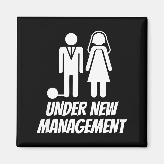 Funny Just Married , Fun Newlywed Gag For Men  Magnet (Front)