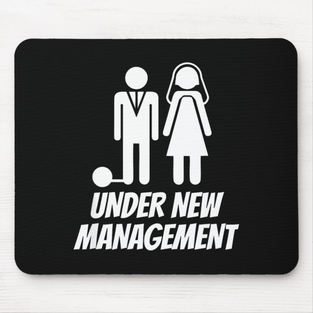 Funny Just Married , Fun Newlywed Gag For Men  Mouse Pad (Front)