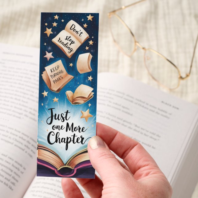 Funny Just One More Chapter Bookmarks (Hand)