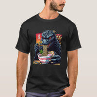 Funny Kaiju Eating Ramen Japanese Monster Lover Bi