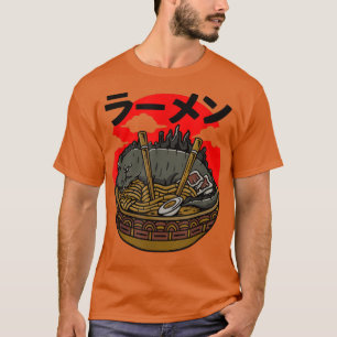Funny Kaiju Ramen Monster Noodle Japanese Culture  T-Shirt
