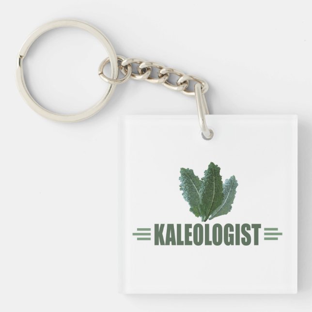 Funny Kale Humorous Kaleologist Keychain (Front)