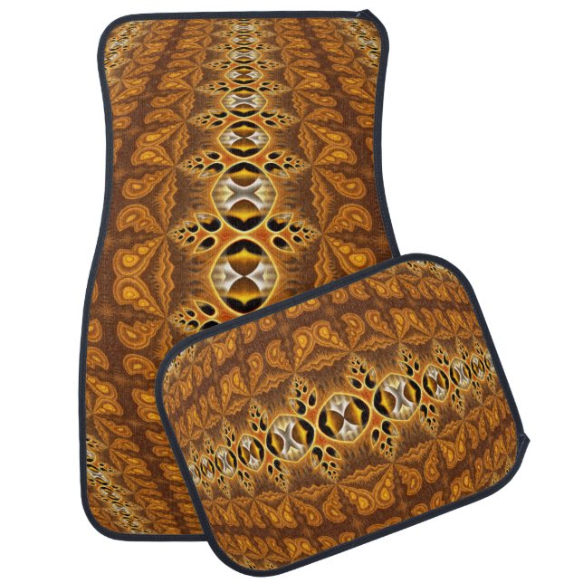 Funny Kaleidoscope Pattern IV Car Mat (Set)