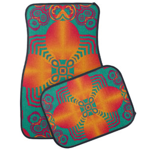 Funny Kaleidoscope Pattern XX Car Floor Mat
