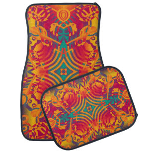Funny Kaleidoscope Pattern XXI Car Mat