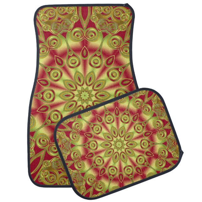 Funny Kaleidoscope Pattern XXIV Car Floor Mat (Set)