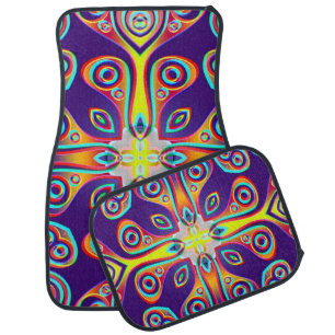 Funny Kaleidoscope Pattern XXIX Car Floor Mat