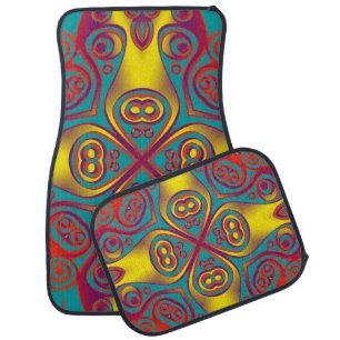Funny Kaleidoscope Pattern XXV Car Mat
