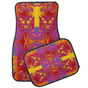 Funny Kaleidoscope Pattern XXVII Car Floor Mat