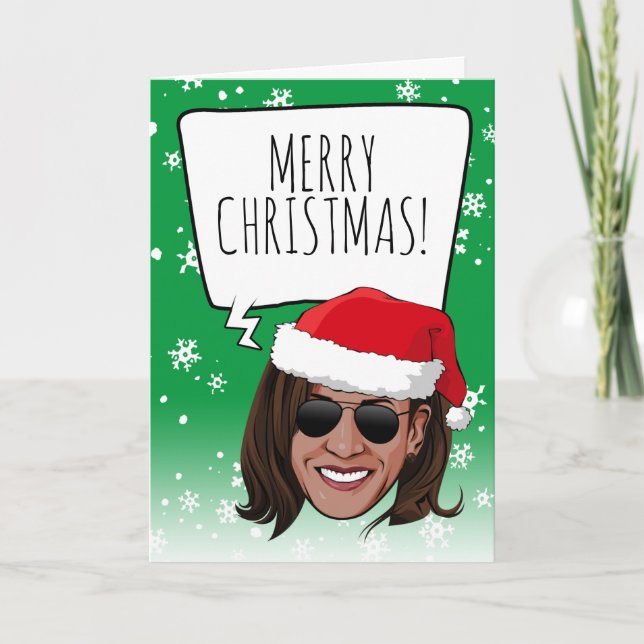 Funny Kamala Christmas Card (Front)