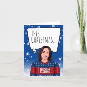 Funny Kamala Christmas: This Christmas is History Card