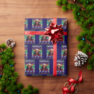 Funny Kamala Harris 2024 Christmas Comma La Gift Wrapping Paper