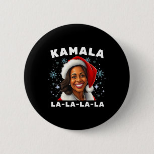 Funny Kamala Harris 2024 Christmas Comma La Men Wo Button