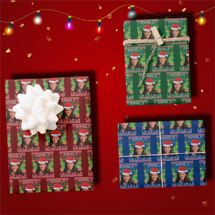 Funny Kamala Harris 2024 Christmas Comma La Xmas Wrapping Paper Sheets