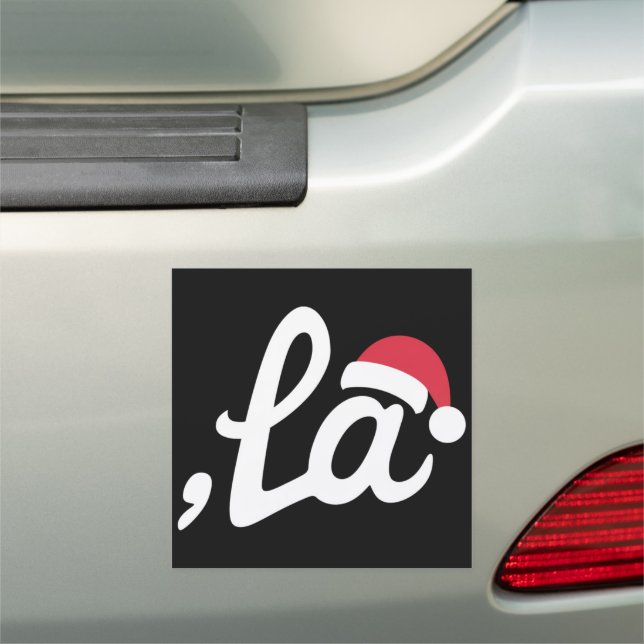 Funny Kamala Harris 2024 Comma La Christmas Car Magnet (In Situ)