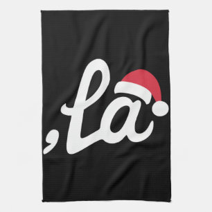 Funny Kamala Harris 2024 Comma La Christmas Kitchen Towel