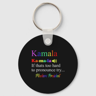 Funny Kamala Harris 2024 Madam President Harris  Keychain