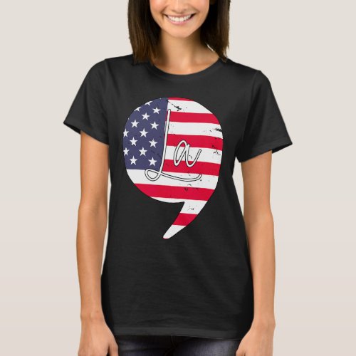 Funny Kamala Harris 2024 President Comma La Americ T_Shirt