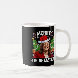Funny Kamala Harris Christmas Santa Hat Merry 4th Coffee Mug