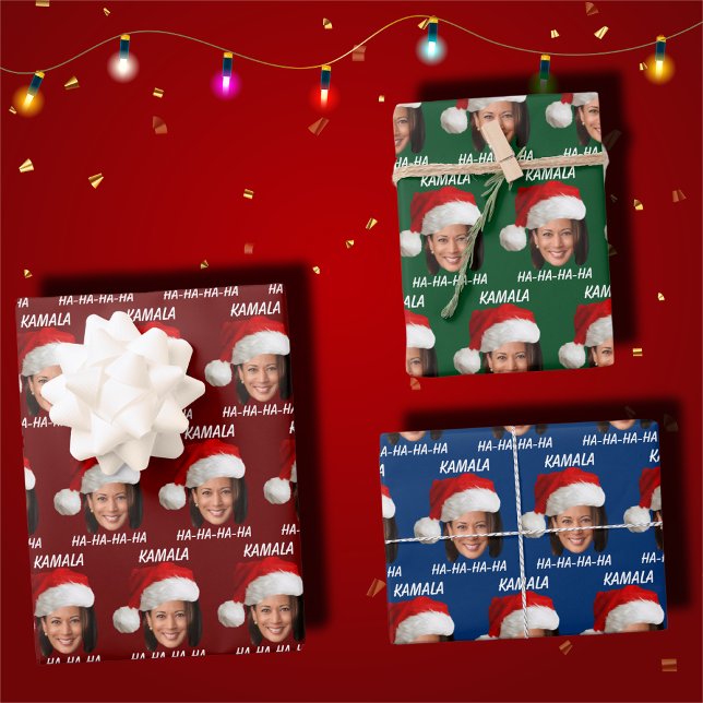 Funny Kamala Harris Christmas  Wrapping Paper Sheets (Creator Uploaded)