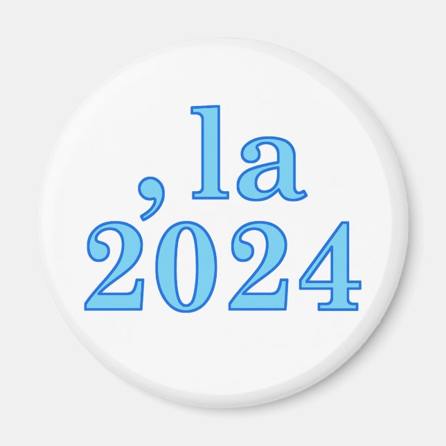 Funny Kamala Harris Comma La 2024 Magnet (Front)