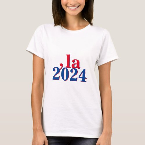 Funny Kamala Harris Comma La 2024 T_Shirt